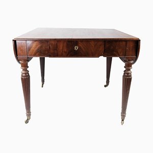 Table de Salle à Manger en Acajou avec Plaques d'Extension, 1840s
