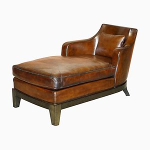Italian Gioconda Brown Leather Lounge Chair from Promemoria