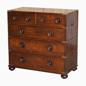 Antique Victorian Military Campaign Chest of Drawers