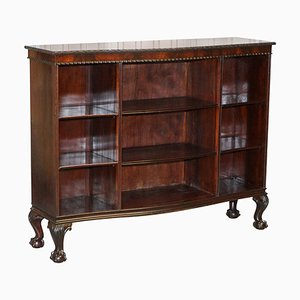 Serpentine Fronted Library Bookcase with Claw & Ball Feet from Gardner & Son, 1840s