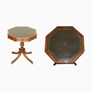 Vintage English Regency Style Revolving Drum Table