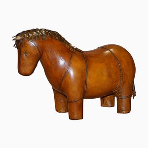 Leather Horse Pony Footstool from Omersa