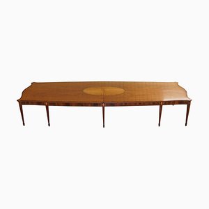Large Hardwood & Walnut Dining Table from Sheraton Revival