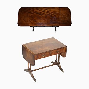 Large Extending Flamed Hardwood Side or Card Table with Lion Feet from Bevan Funnell