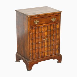 Faux Book Fronted Side or Wine Table with Butlers Tray Drawers from Theodore Alexander