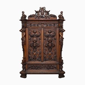 Venice Antique Carved Cabinet by Carlo Scarpa by Pauly et Cie for Guggenheim Museum