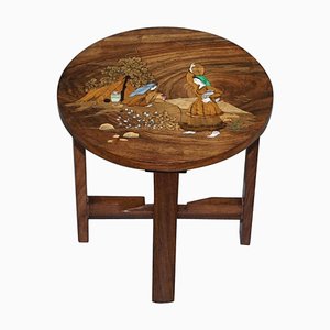 Table d'Appoint Antique avec Pichet à Eau Incrusté, Japon