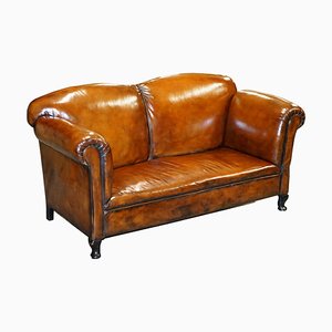 Whisky Brown Leather Sofa