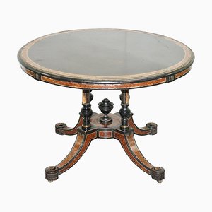 Mesa de comedor Aesthetic Movement de madera nudosa de nogal de Gillow & Co, década de 1850