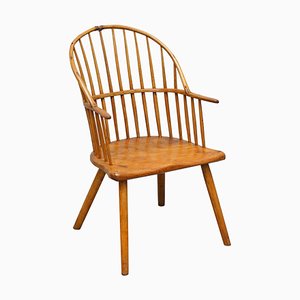 18. Jh. Windsor Sessel aus Eibenholz mit Stick Back Design