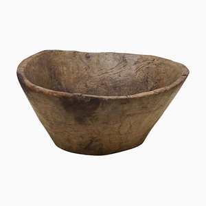 Large Dugout Bowl in Wood, 1840s