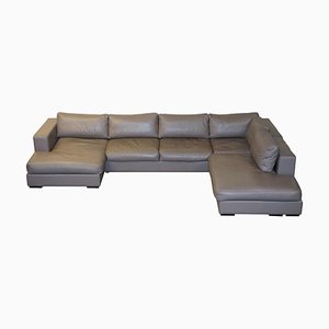 Grey Leather 5-6 Seater Cenova Corner Sofa from Bo Concepts