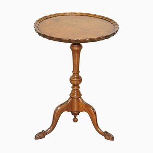 19th Century Burr Walnut Tripod Side Table