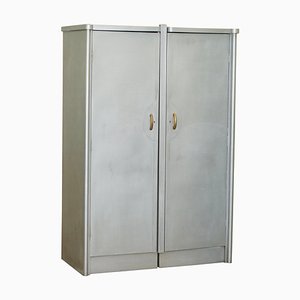 Industrial Art Deco Double Wardrobe with Aluminium Frame Drawers from Huntington Aviation