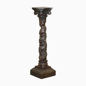 Large Hand Carved Jardiniere Stand