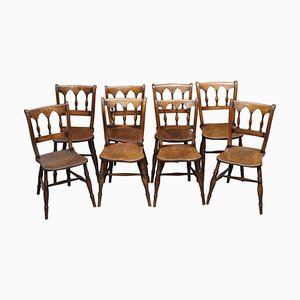 English Windsor Thames Valley Dining Chairs, 1840s, Set of 8