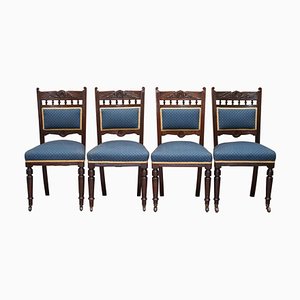 Victorian Solid Hardwood Dining Chairs from Maple & Co., Set of 4