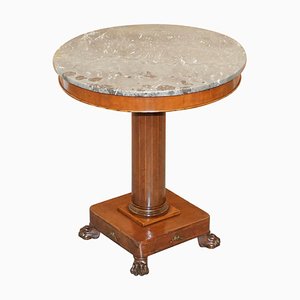 Napoleon III French Empire Revival Occasional Table with Marble Top