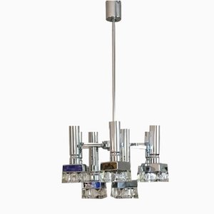 Deckenlampe aus Chrom, 1960er