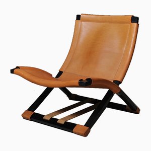 Tan Leather X Chair by Ingmar Relling for Westnofa, Norway