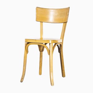 French Baumann Blonde Beech Bentwood Dining Chair, 1950s