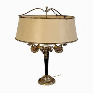 Empire Style Gilt Brass Lamp, Early 20th Century