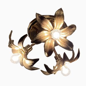 Florentine Floral Triple Lamp Wall or Ceiling Lamp by Willy Daro for Massive Lighting