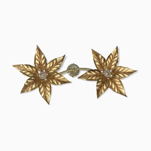 Double Floral Wall or Ceiling Lamp by Willy Daro for Massive