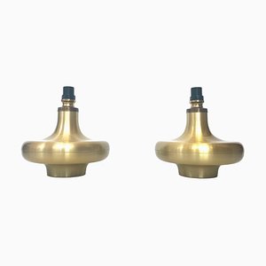 Spanish Brass Table Lamps, 1970s, Set of 2