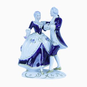 Statuetta di coppia rococò in porcellana di Royal Dux