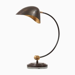 Table Lamp in Metal and Brass, 1940s