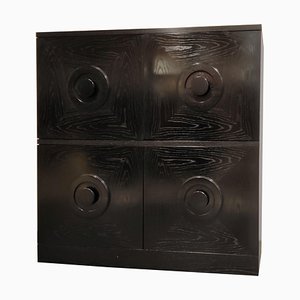 Brutalist Bar Cabinet in Black, 1970s