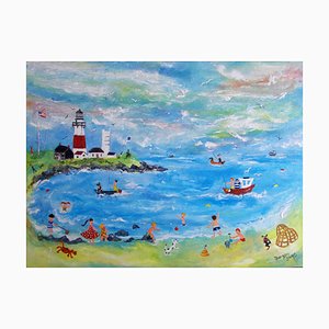 Therese James, Montauk Point Lighthouse, British Naive School, 2016
