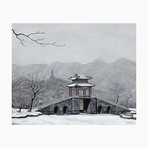 Peinture Chinoise Contemporaine par Jia Yuan-Hua, Bright Snow on the West Mountain, 2020