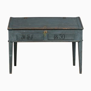 Bureau en Pin Bleu, Suède, 19ème Siècle