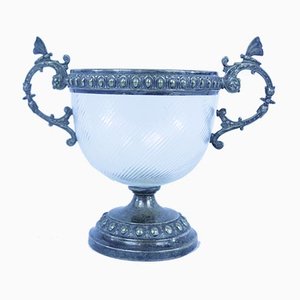 Art Nouveau Glass and Metal Cup