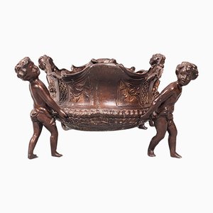Antiker Dekorativer Italienischer Bronze Jardiniere