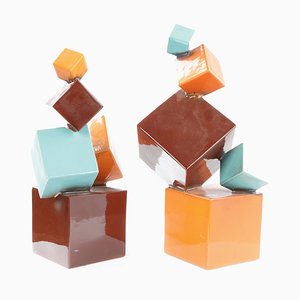 Sculture in ceramica, set di 2