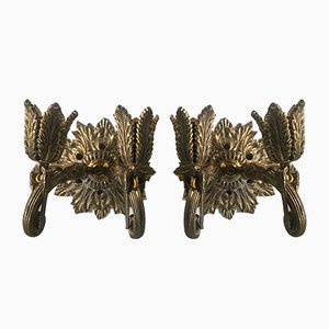 Bronze Wall Lamps, 1920s, Set of 2