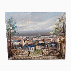Óleo sobre lienzo, Montmartre, Paris, años 70