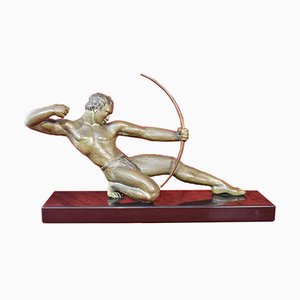 Art Deco Antimony Sculpture of Archer by Salvator Riolo