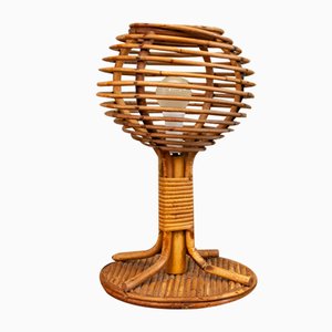 Rattan Table Lamp, Italy, 1960s