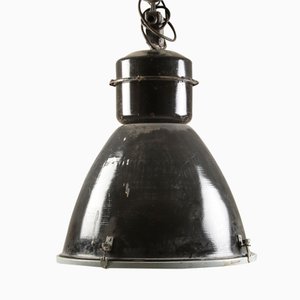 Czech Industrial Steel Pendant Lamp, 1960s