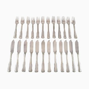 Dänisches Fischservice für 12 Personen von Georg Jensen, 24er Set