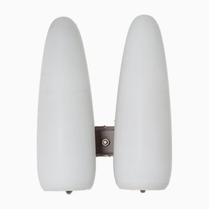 White Opal Frosted Glass Cone Wall Lamp from Philips