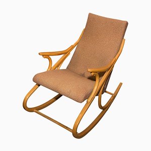 Rocking Chair Mid-Century en Bois Courbé, Tchécoslovaquie, 1960s