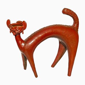 Sculpture Gatto en Céramique, Italie, 1960s