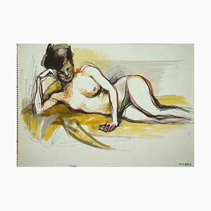 Leo Guide, Nude, Zeichnung, 1970er