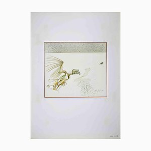 Leo Guida, Monster Bird, Zeichnung, 1972