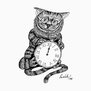 Enrico Josef Cucchi, The Cheshire Cat, Drawing, 2020